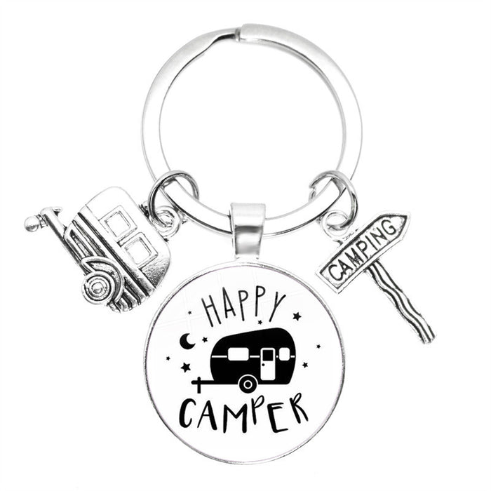 Wholesale good friend happy wild camping pendant JDC-KC-MoS005