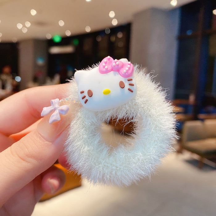 Jewelry WholesaleWholesale kitten puppy rabbit furry hair rope JDC-HS-BL001 Hair Scrunchies 冰澜 %variant_option1% %variant_option2% %variant_option3%  Factory Price JoyasDeChina Joyas De China