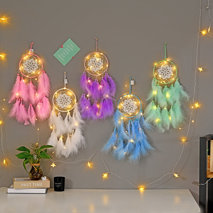 Jewelry WholesaleWholesale color feather catcher network MOQ≥2 JDC-DC-JunX007 Dreamcatcher 俊贤 %variant_option1% %variant_option2% %variant_option3%  Factory Price JoyasDeChina Joyas De China