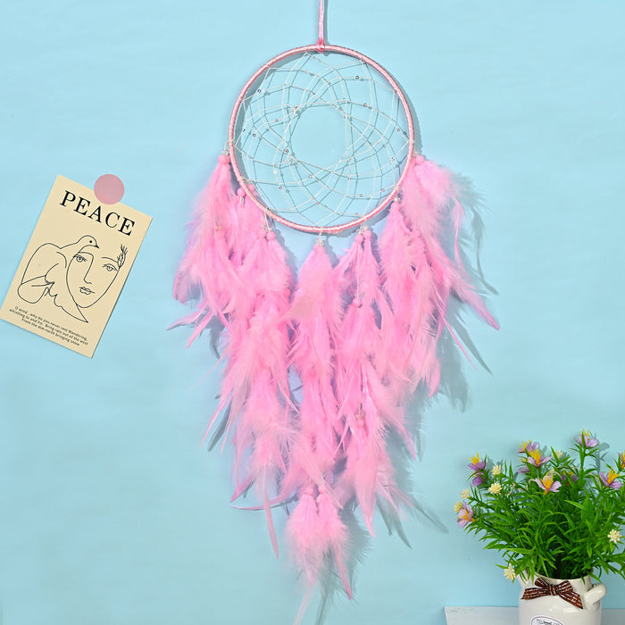 Wholesale fairy feather dream catcher diy handmade ornaments MOQ≥2 JDC-DC-JunX014