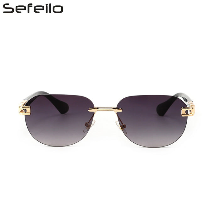 Wholesale Sunglasses Metal Oval Frame JDC-SG-BaoL020