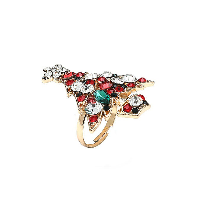 Wholesale Rings Alloy Christmas Tree Adjustable JDC-RS-KaiQ015