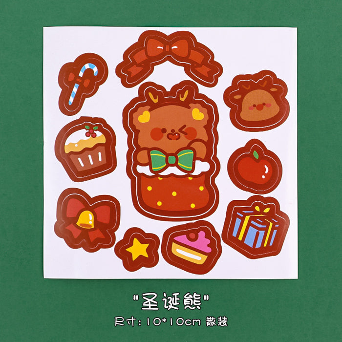 Wholesale Sticker Paper Cartoon Christmas Children MOQ≥2 JDC-ST-dichen004