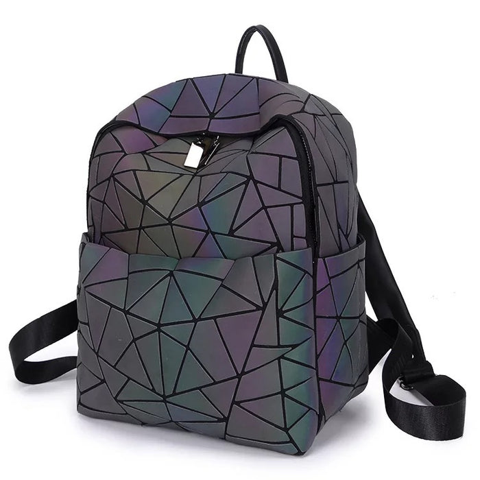 Wholesale Backpack PU Luminous Color Changing Diamond Large Capacity MOQ≥2 JDC-BP-Buluo002