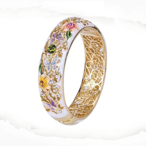 Jewelry WholesaleWholesale Color Enamel Butterfly Flower Copper Ring JDC-RS-ChenR017 Rings 晨睿 %variant_option1% %variant_option2% %variant_option3%  Factory Price JoyasDeChina Joyas De China