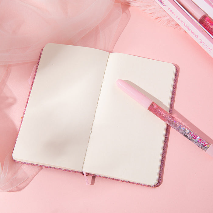 Wholesale Notebook Paper Cute Glitter Ballpoint Pen Gift Set MOQ≥2 JDC-NK-Qiniu009