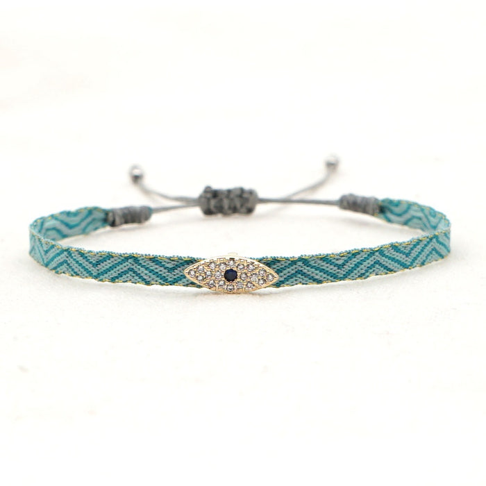 Wholesale court retro pattern woven simple boho style bracelet JDC-BT-HeY019