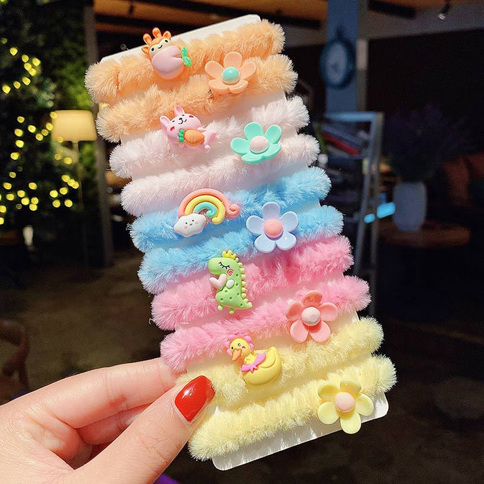 Jewelry WholesaleWholesale plush kids cartoon hair ring (F) JDC-HS-DingS002 Hair Scrunchies 鼎硕 %variant_option1% %variant_option2% %variant_option3%  Factory Price JoyasDeChina Joyas De China