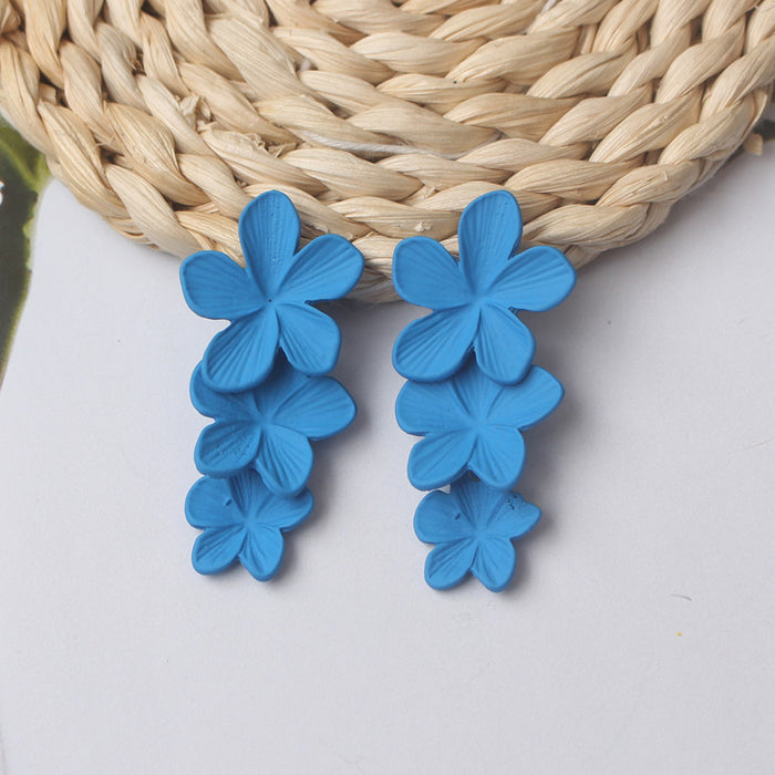 Wholesale Earrings Alloy Stereo Flower MOQ≥2 JDC-ES-GYUE004