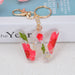 Jewelry WholesaleWholesale dried flower daisy 26 letters Keychain JDC-KC-YiWa002 Keychains 伊娃 %variant_option1% %variant_option2% %variant_option3%  Factory Price JoyasDeChina Joyas De China