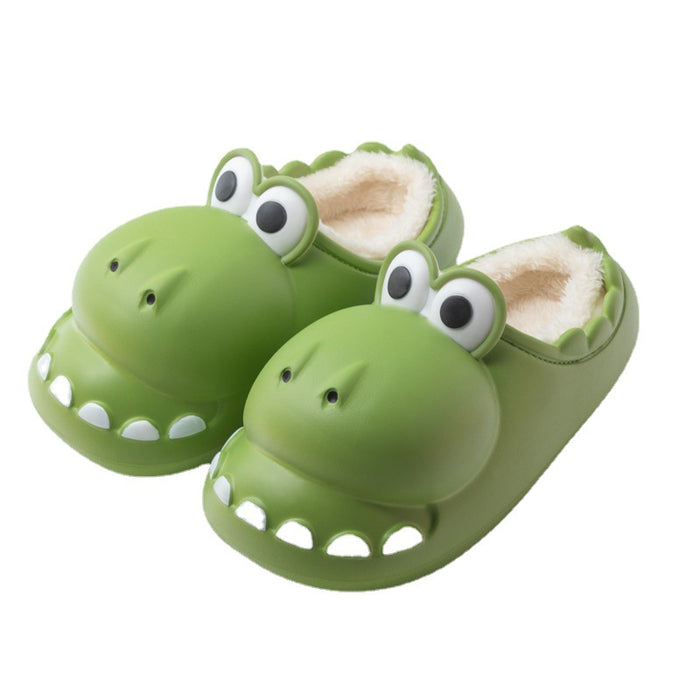 Wholesale Winter Cute Little Dinosaur Cotton EVA Non-slip Slippers JDC-SP-RLY001