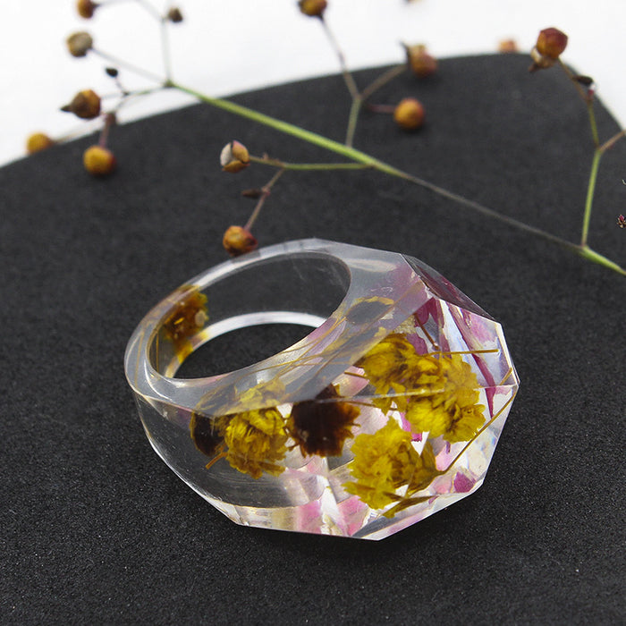 Wholesale Acrylic Resin Dried Flower Rings JDC-RS-XTS001