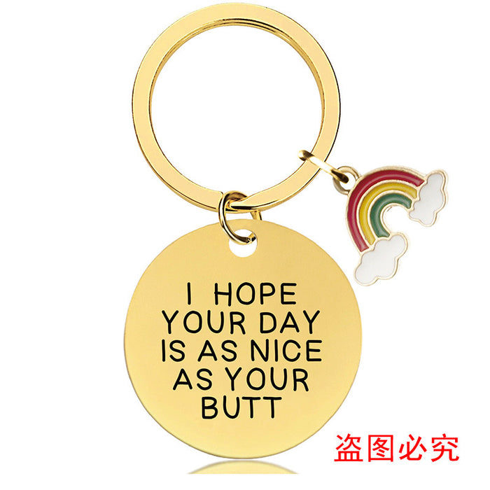 Jewelry WholesaleWholesale Father's Day gift gold metal keychain JDC-KC-GangGu037 Keychains 钢古 %variant_option1% %variant_option2% %variant_option3%  Factory Price JoyasDeChina Joyas De China