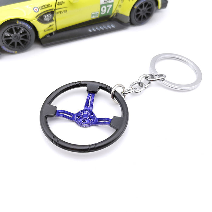 Wholesale Steering Wheel Zinc Alloy Car Keychain MOQ≥5 JDC-KC-WeiJ001