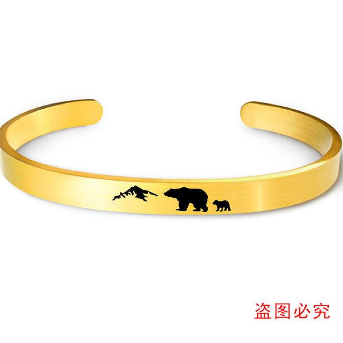 Jewelry WholesaleWholesale gold stainless steel bear father's Day gift Bracelet JDC-BT-ganggu010 Bracelet 钢古 %variant_option1% %variant_option2% %variant_option3%  Factory Price JoyasDeChina Joyas De China