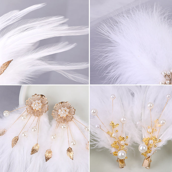 Wholesale Feather Hairpin Plush Children JDC-HC-ZanNiang001