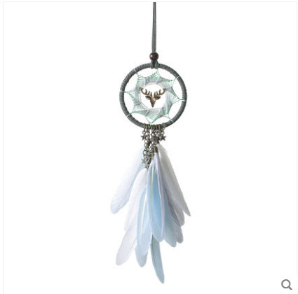 Wholesale Feather Dreamcatcher Ornament Woven Car Hanging  MOQ≥2 JDC-DC-RXin016