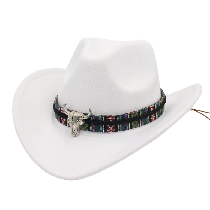 Wholesale Western Cowboy Style Wool Felt Hat Jazz Hat JDC-FH-HanDi003