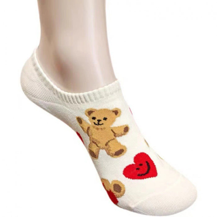 Wholesale socks cute cartoon bear love summer thin section JDC-SK-HuiLi010