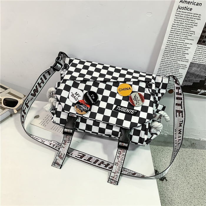 Wholesale Shoulder Bag Nylon Plaid Large Capacity Diagonal Span JDC-SD-Taiao001