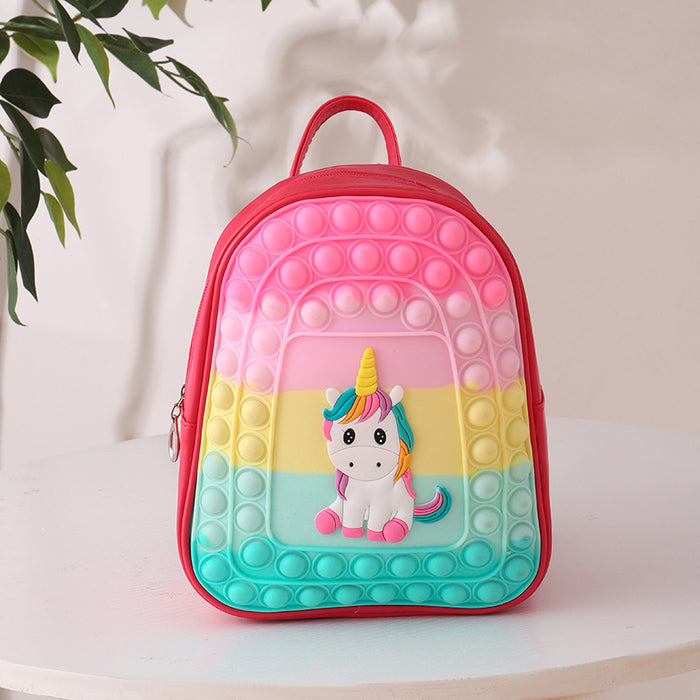 Wholesale Children Bag Silicone Last Mouse Lost Unicorn MOQ≥3 JDC-BP-Chenzi001