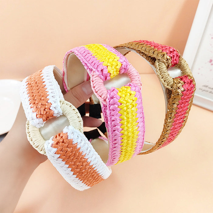 Wholesale Headband Straw Boho Style JDC-HD-ChaoX007