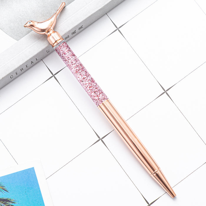 Wholesale Birds Quicksand Metal Ballpoint Pen MOQ≥2 JDC-BP-Huah067