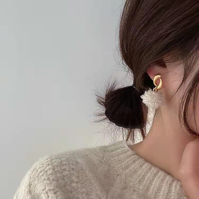 Wholesale Alloy Lamb Plush Earrings JDC-ES-HM009