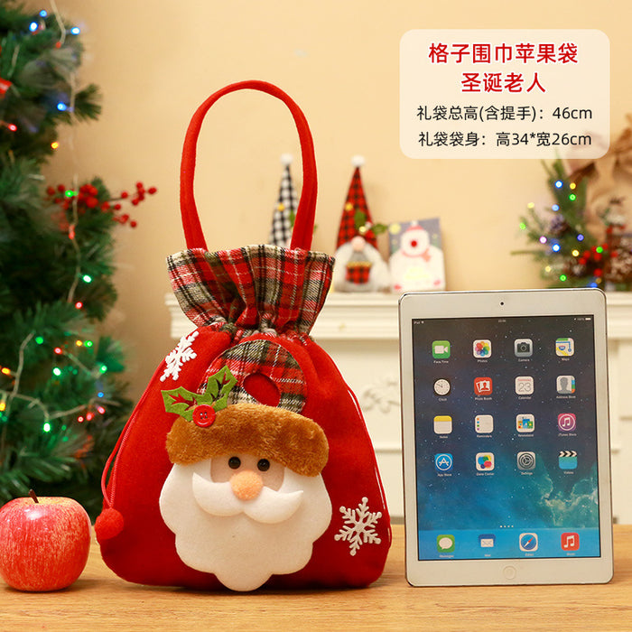 Wholesale Gift Bag Christmas Cloth Candy Bag Apple Bag MOQ≥2 JDC-GB-QiaoC004