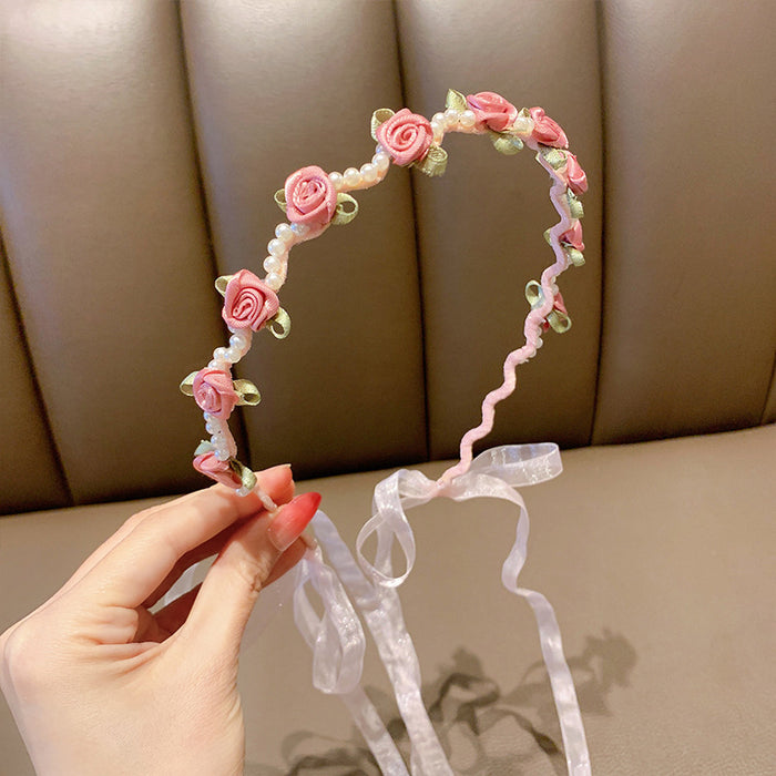 Wholesale headband pearl children princess non-slip MOQ≥2 JDC-HD-MingGe005