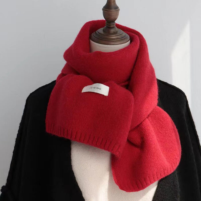 Wholesale Scarf Acrylic Cotton Winter Thickening Warm Knit Solid Color JDC-SF-hengc010