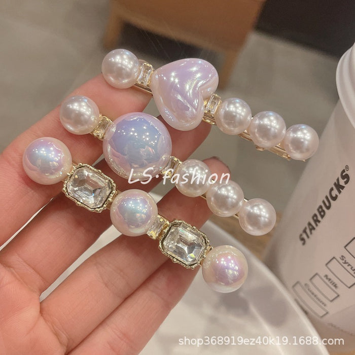 Jewelry WholesaleWholesale Pearl Rhinestone Pearl girl hairpin JDC-HC-LiS003 Hair Clips 栎尚 %variant_option1% %variant_option2% %variant_option3%  Factory Price JoyasDeChina Joyas De China