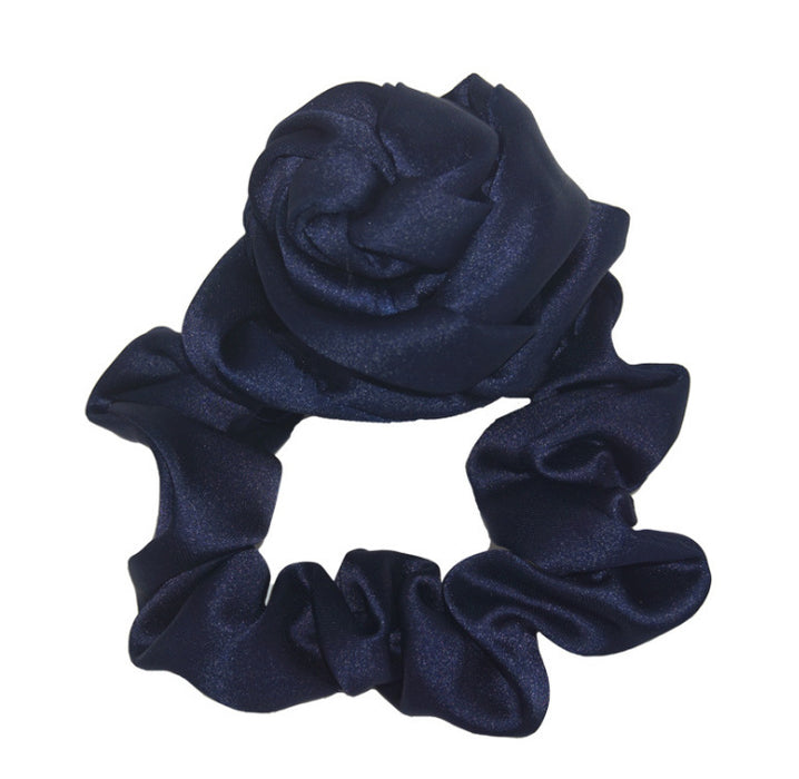 Wholesale Hair Scrunchies Cloth Classic Handmade Rose Hair Ring MOQ≥2 JDC-HS-HMXS001