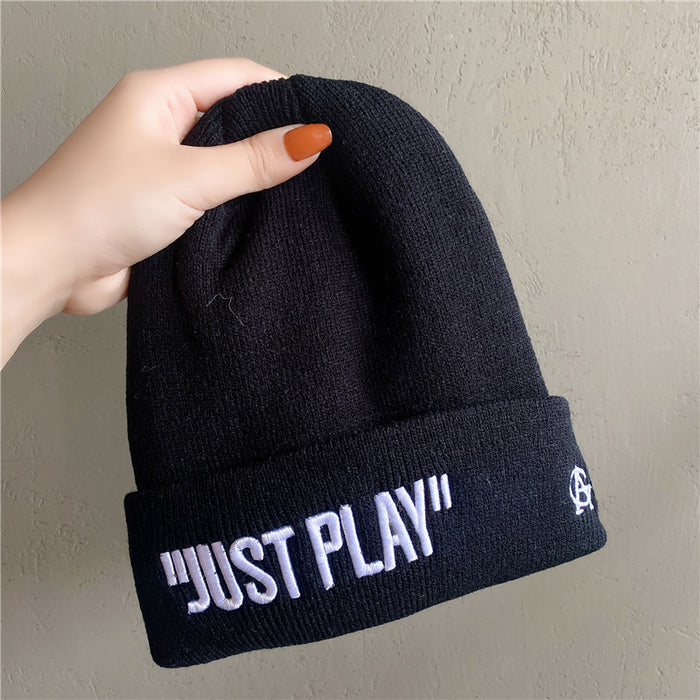 Wholesale Hat Acrylic Letter Embroidery Knit Cap JDC-FH-NaD001