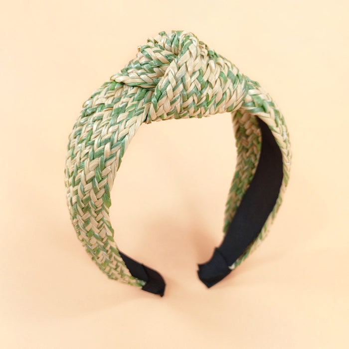 Wholesale raffia knotted headband boho JDC-HD-O117