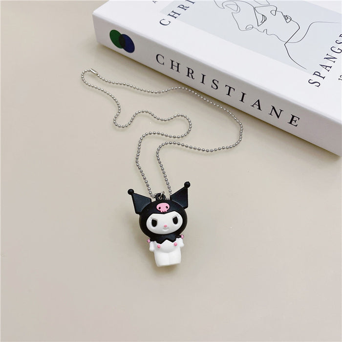 Wholesale Necklace Resin Cute Beige Pink Black Necklace (S) JDC-NE-Wenhua005