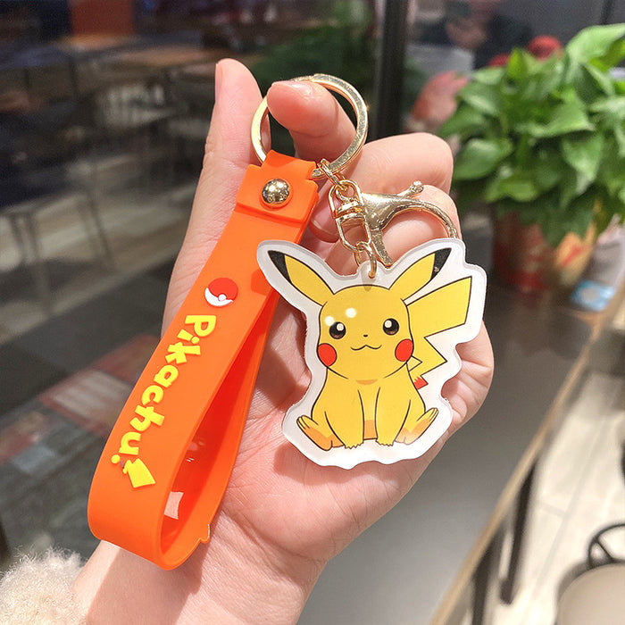 Wholesale keychain PVC soft glue cute cartoon three-dimensional doll schoolbag pendant MOQ≥2 JDC-KC-LeZ022