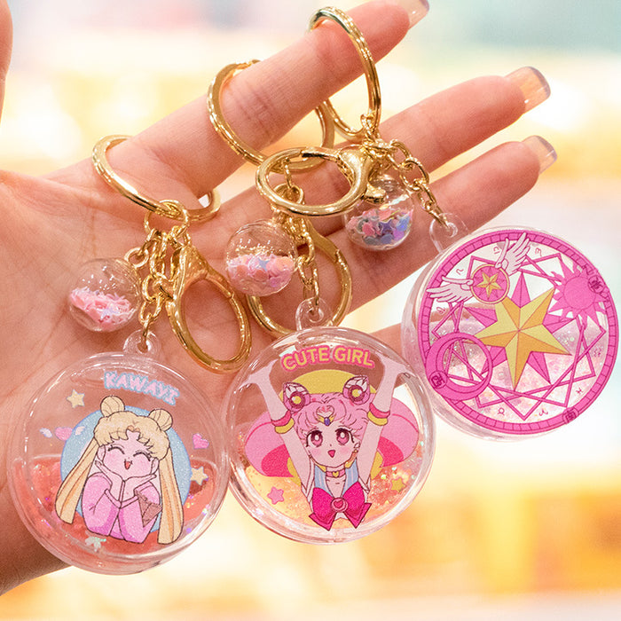 Wholesale keychain PVC soft acrylic pendant cute cartoon MOQ≥5 JDC-KC-HHY002