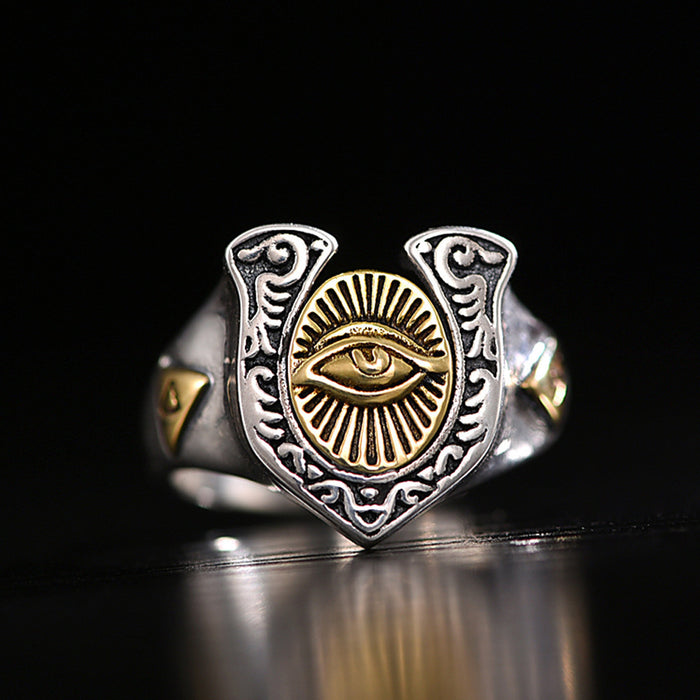 Wholesale Ring Alloy Eye of God Adjustable MOQ≥2 JDC-RS-YuD014