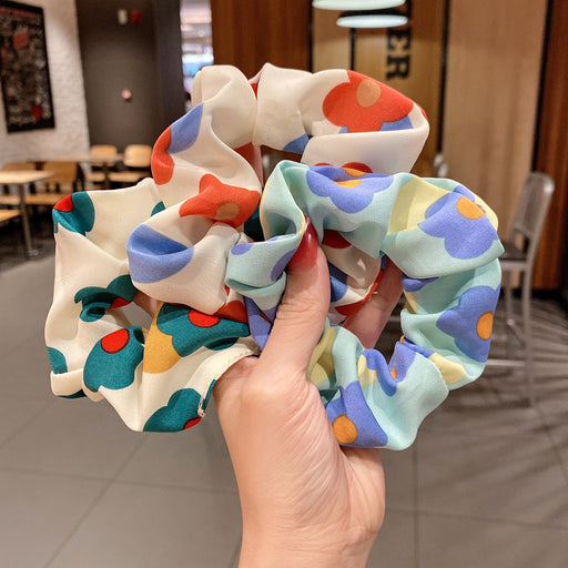 Jewelry WholesaleWholesale Flower Intestine Circle Girls Tie Hair Rubber Band JDC-HS-HuiDi004 Hair Scrunchies 惠迪 %variant_option1% %variant_option2% %variant_option3%  Factory Price JoyasDeChina Joyas De China