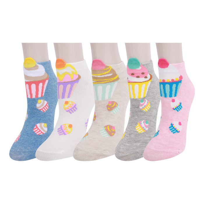 Wholesale cotton women's socks cupcake small ears boat socks MOQ≥10 JDC-SK-ZQB008