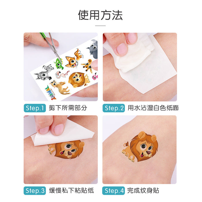 Wholesale Stickers Kids Cartoon Christmas Tattoo Stickers Waterproof Set of 10 Pieces JDC-ST-RenYi004