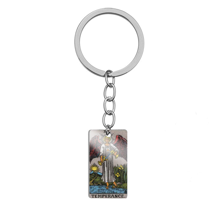 Wholesale Tarot Color Stainless Steel Keychain MOQ≥2 JDC-KC-HuanYu003