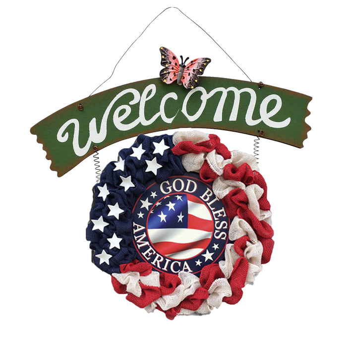 Wholesale 4th of July home door pendant handicraft decoration american day independence day MOQ≥2 JDC-DC-MinD003