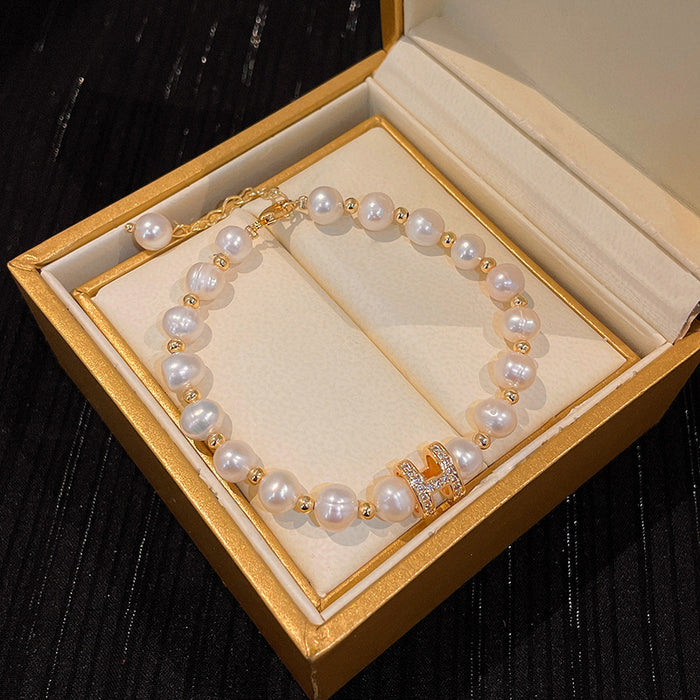 Wholesale Bracelet Pearl Diamond Premium Bracelet MOQ≥2 JDC-BT-WeiM001