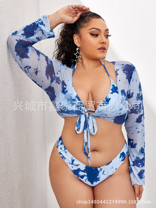 Wholesale plus size split bikini plus fat swimsuit JDC-SW-XTai001