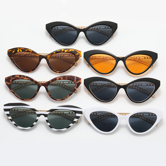 Wholesale Sunglasses Resin Cat Eye Metal Mix Holder MOQ≥2 JDC-SG-KaN014