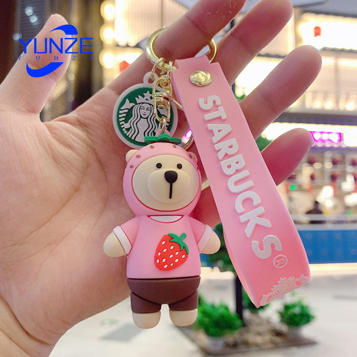 Wholesale Cartoon PVC Cute Bear Keychain (F) JDC-KC-YunZ001