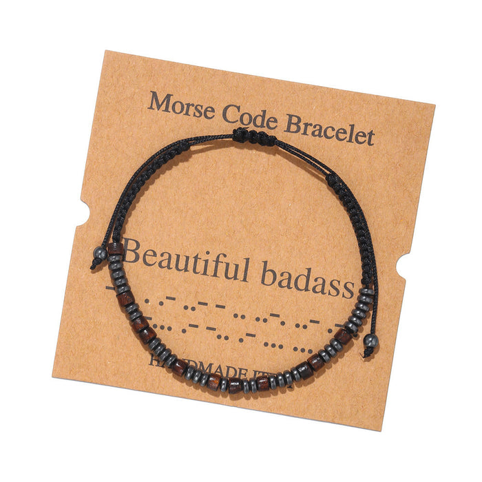 Jewelry WholesaleWholesale Morse Code Crystal Couple Bracelet JDC-BT-ZhuJ003 Bracelet 诛积 %variant_option1% %variant_option2% %variant_option3%  Factory Price JoyasDeChina Joyas De China