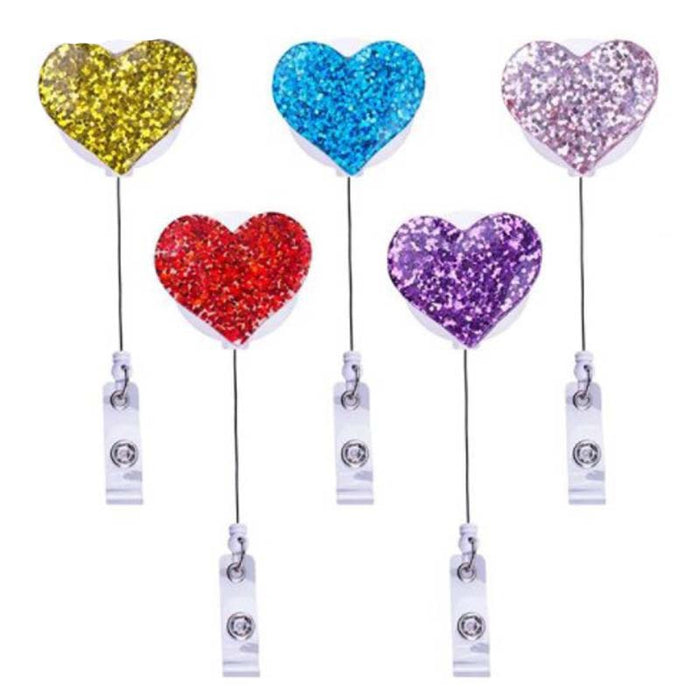 Wholesale cartoon glitter peach heart easy pull button MOQ≥2 JDC-KC-MZhui003